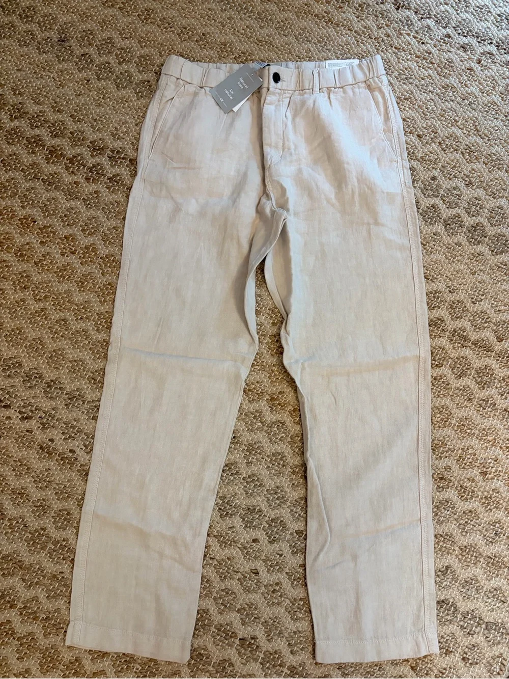 H&M Linen Blend Pants in Natural - NWT